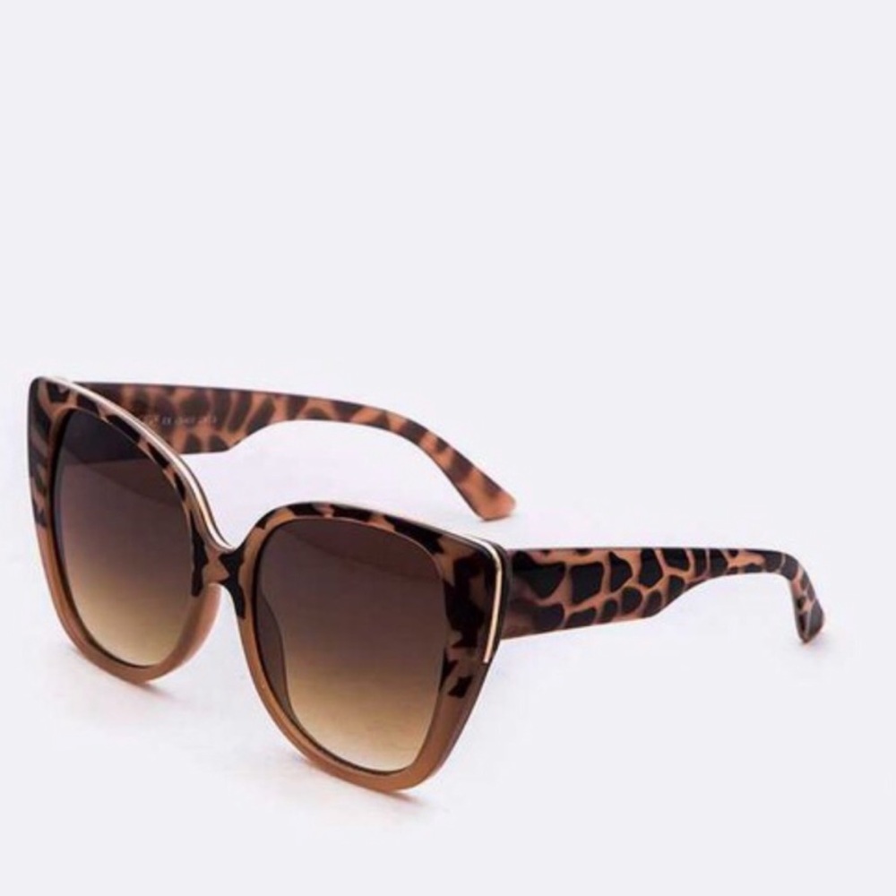 Retro Leopard Print Sunglasses - Picture 3 of 6
